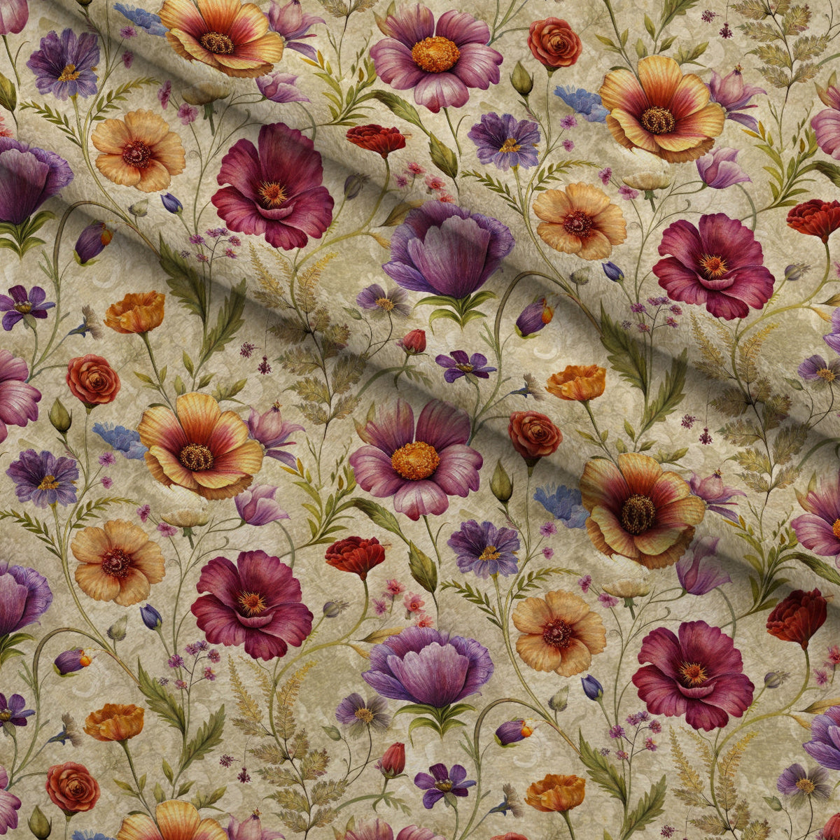 Heirloom Damask Blooms Pattern 4 Minky Fabric