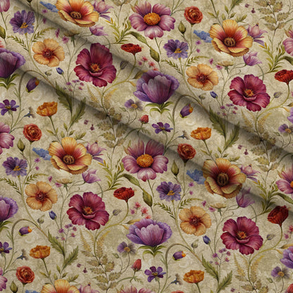 Heirloom Damask Blooms Pattern 4 Minky Fabric