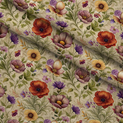 Heirloom Damask Blooms Pattern 6 Minky Fabric