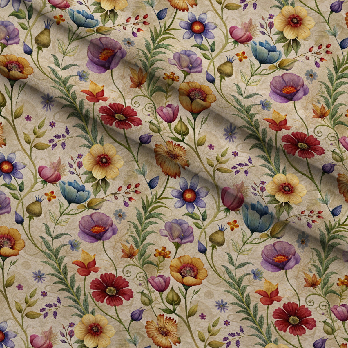 Heirloom Damask Blooms Pattern 7 Minky Fabric