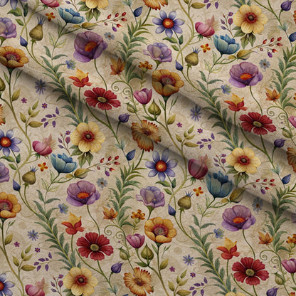 Heirloom Damask Blooms Pattern 7 Minky Fabric