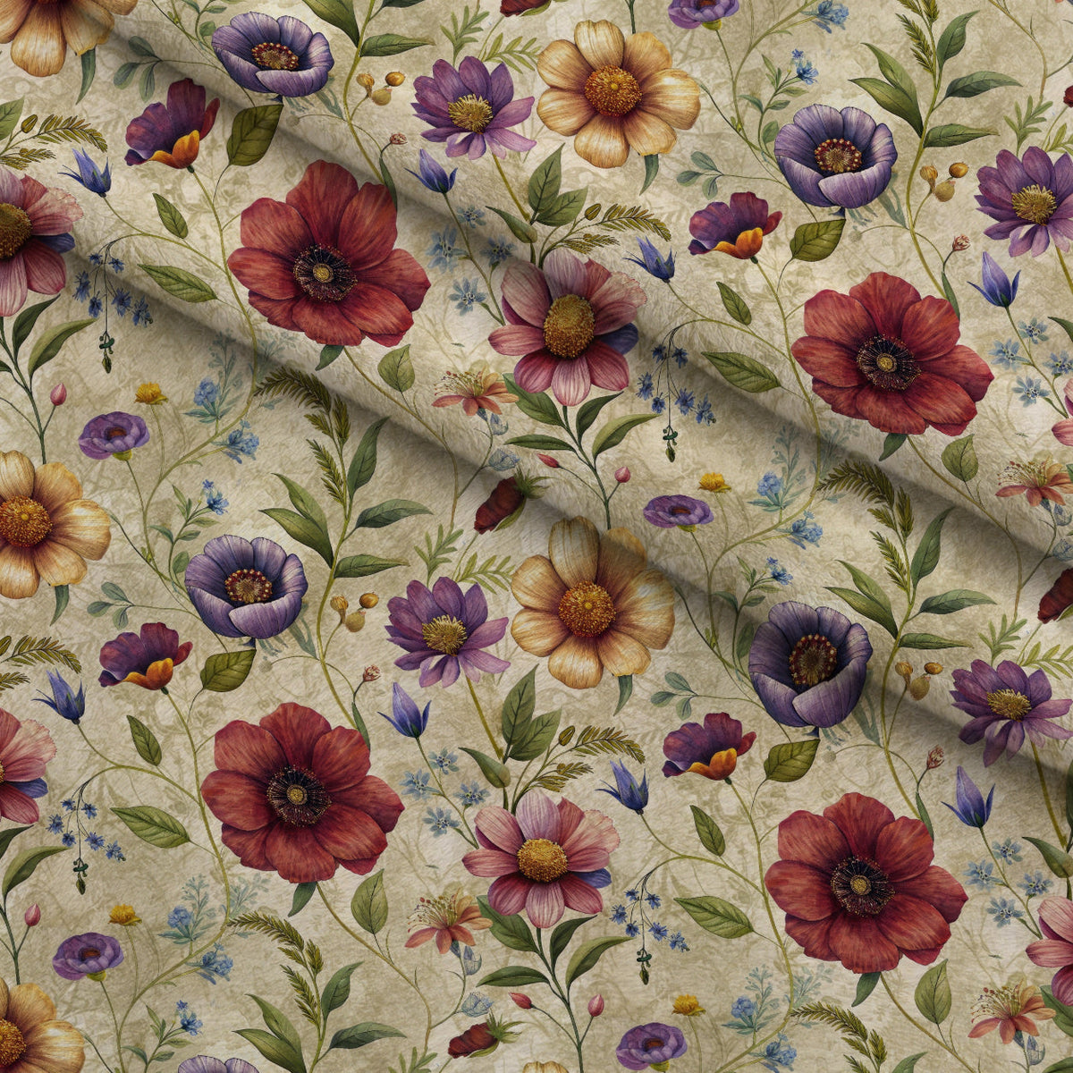 Heirloom Damask Blooms Pattern 9 Minky Fabric