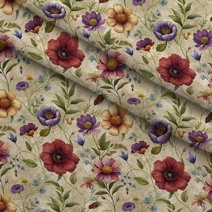 Heirloom Damask Blooms Pattern 9 Minky Fabric
