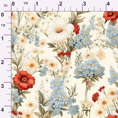 Heirloom Meadow Pattern 1 Minky Fabric