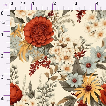Heirloom Meadow Pattern 10 Minky Fabric