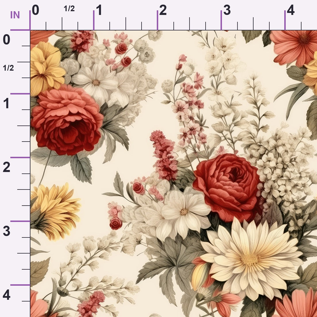 Heirloom Meadow Pattern 11 Minky Fabric