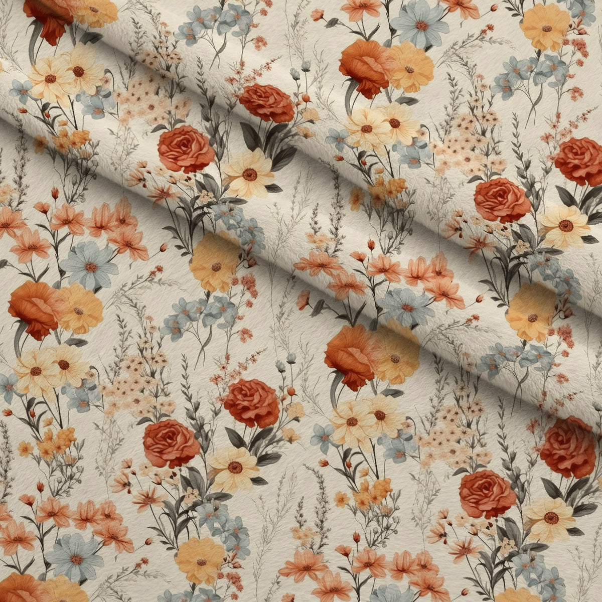 Heirloom Meadow Pattern 12 Minky Fabric
