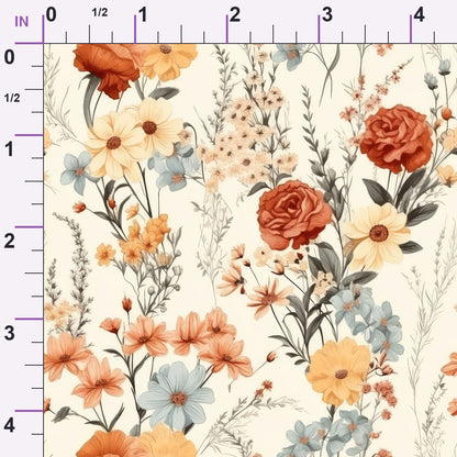 Heirloom Meadow Pattern 12 Minky Fabric