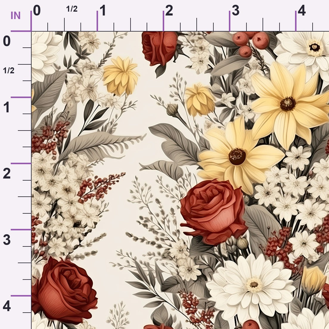Heirloom Meadow Pattern 2 Minky Fabric