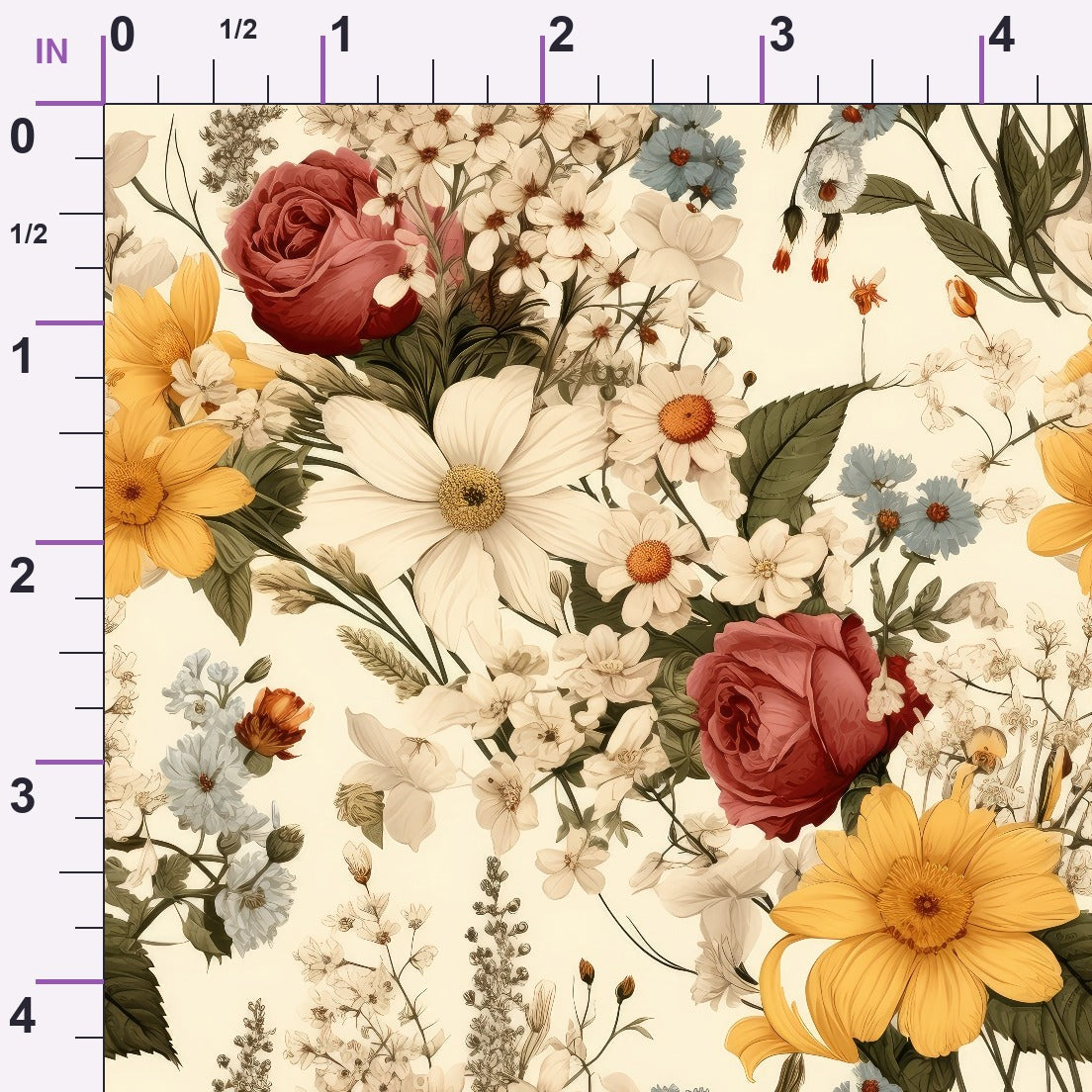 Heirloom Meadow Pattern 4 Minky Fabric