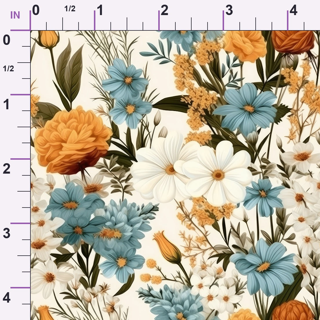 Heirloom Meadow Pattern 7 Minky Fabric