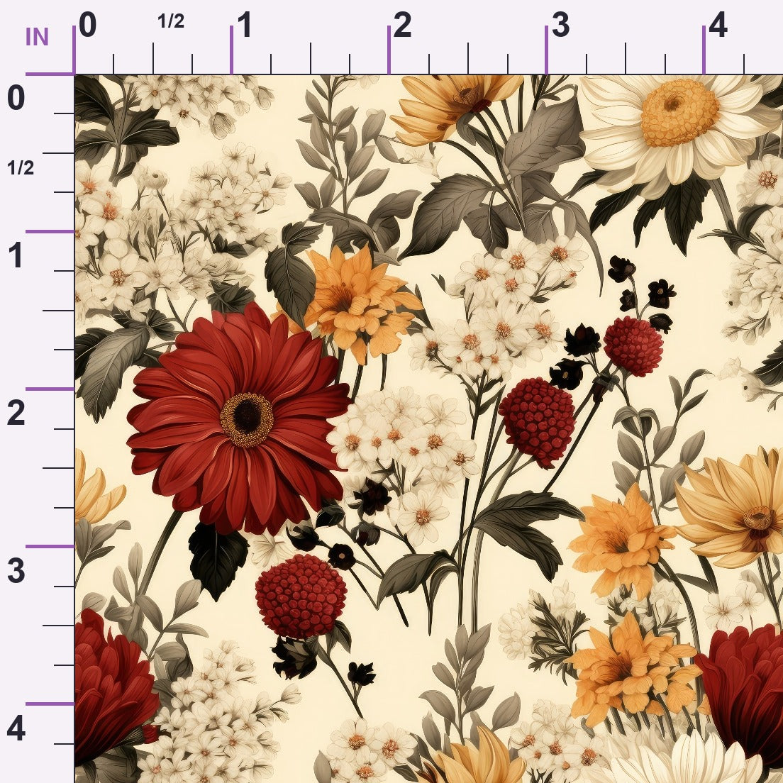 Heirloom Meadow Pattern 8 Minky Fabric