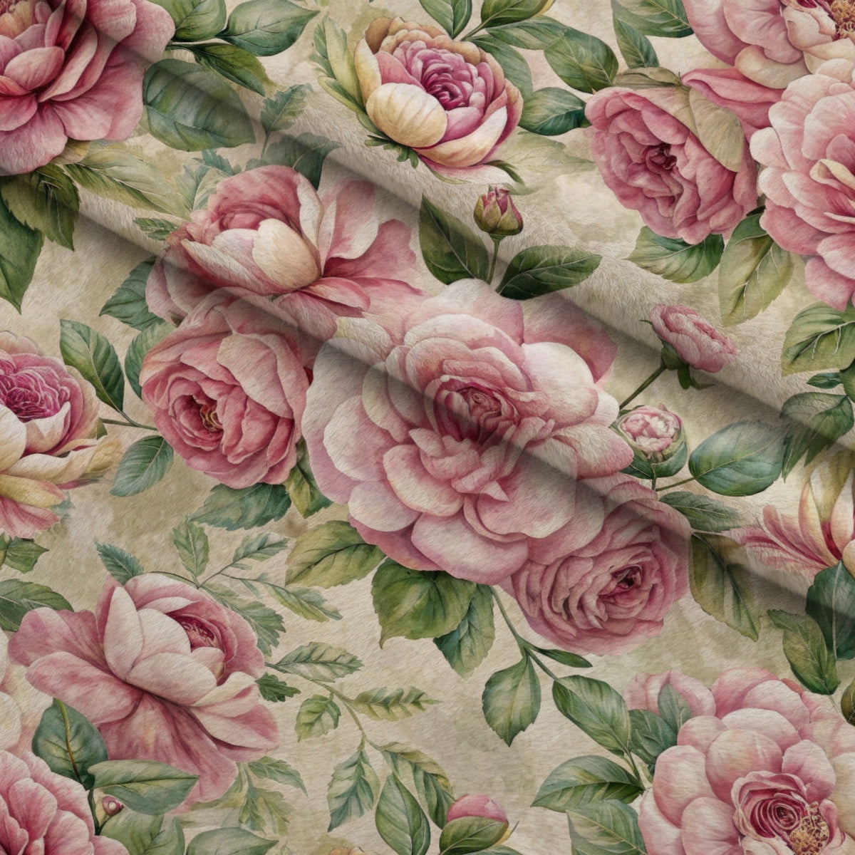 Heirloom Rose Letters Pattern 4 Minky Fabric