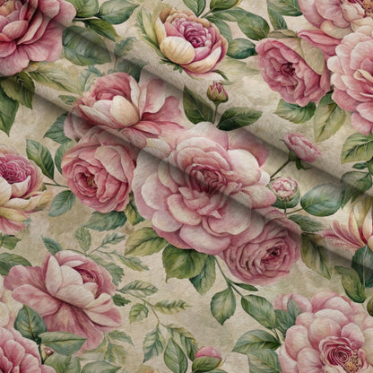 Heirloom Rose Letters Pattern 4 Minky Fabric