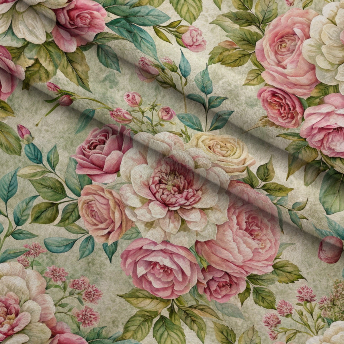 Heirloom Rose Letters Pattern 5 Minky Fabric