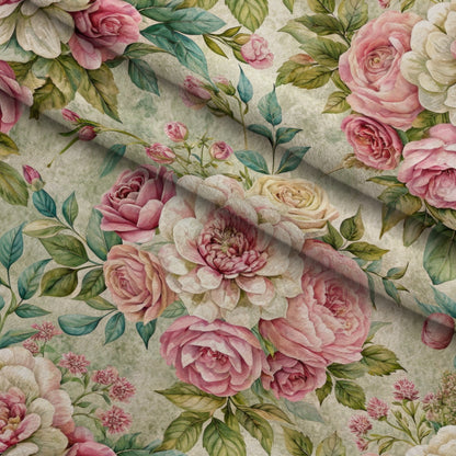 Heirloom Rose Letters Pattern 5 Minky Fabric
