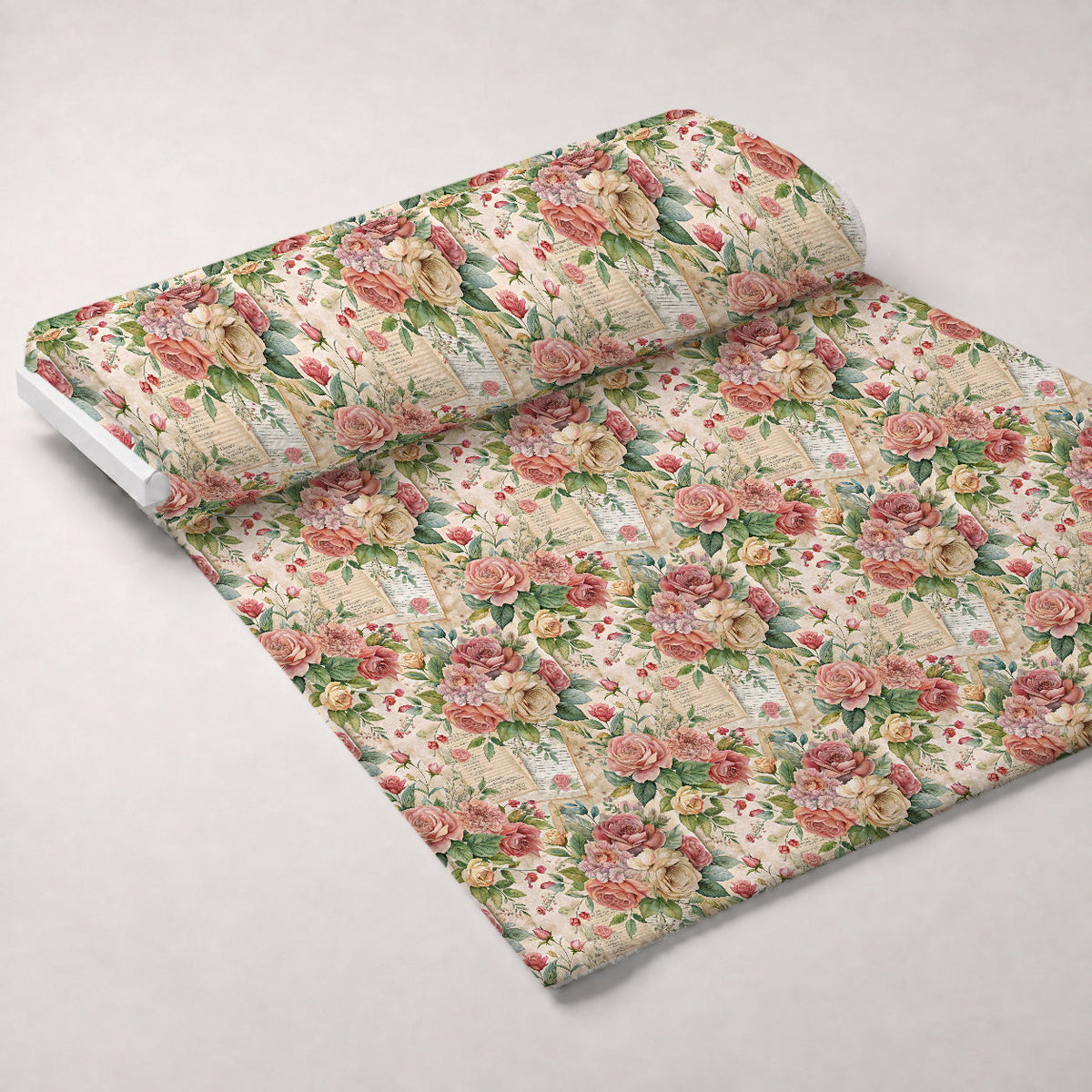Heirloom Rose Letters Pattern 6 Minky Fabric