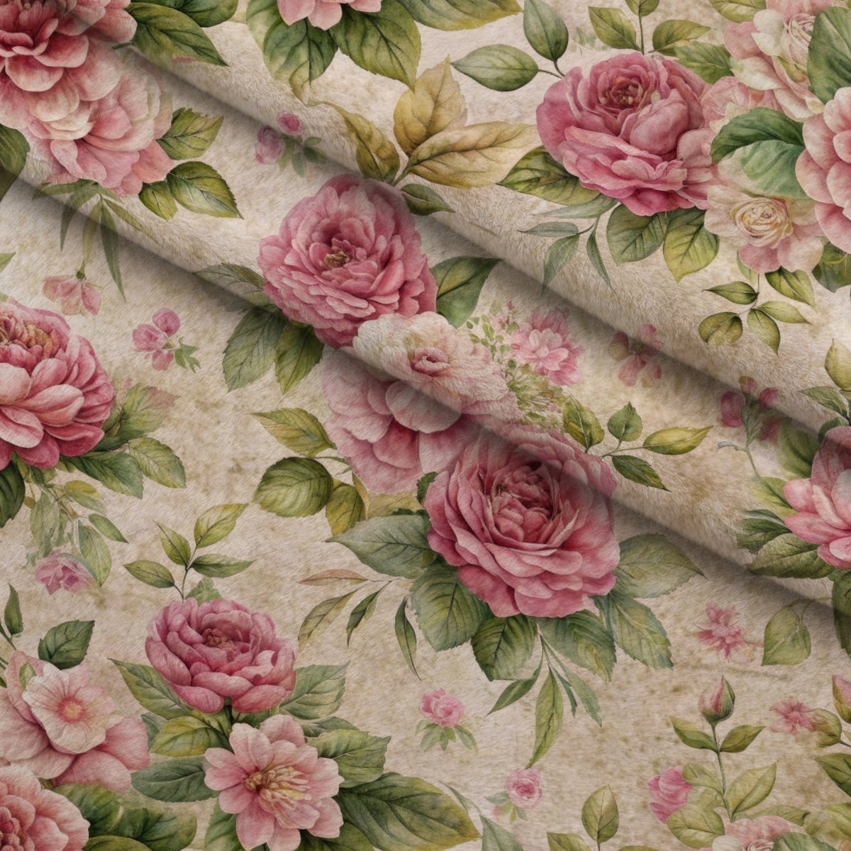 Heirloom Rose Letters Pattern 7 Minky Fabric