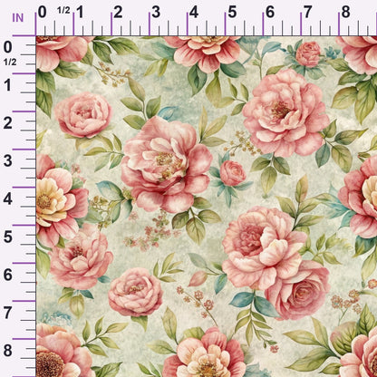 Heirloom Rose Letters Pattern 8 Minky Fabric