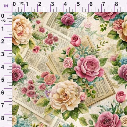 Heirloom Rose Letters Pattern 9 Minky Fabric