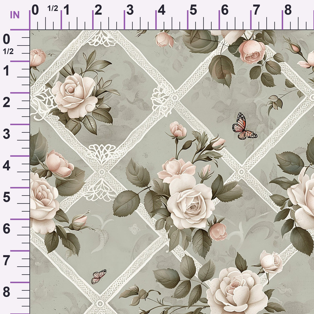 Heirloom Trellis Blooms Pattern 11 Minky Fabric