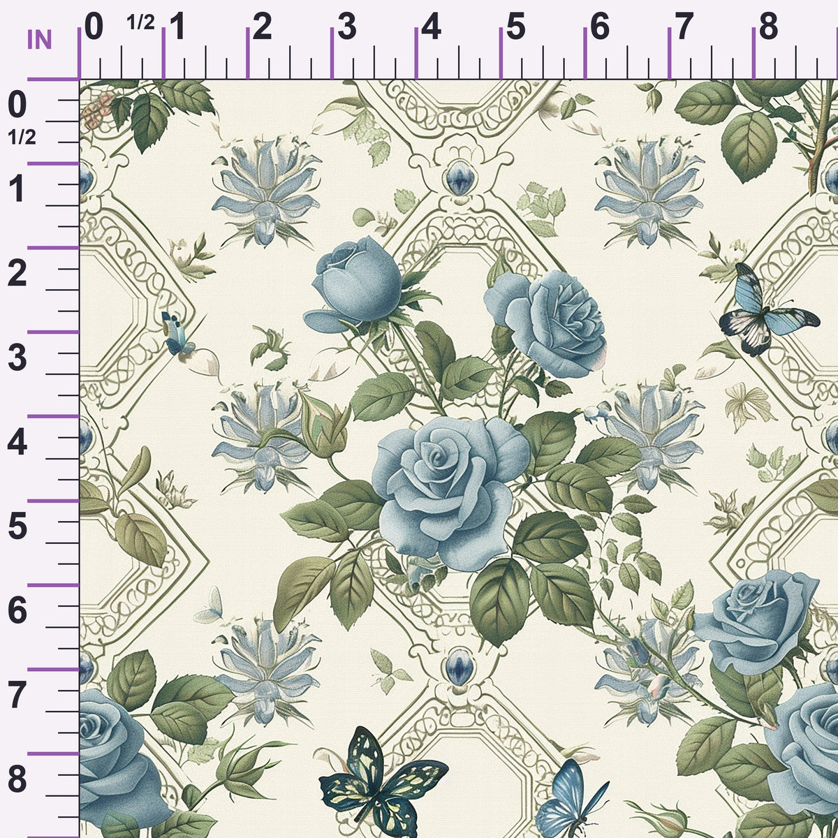 Heirloom Trellis Blooms Pattern 12 Minky Fabric