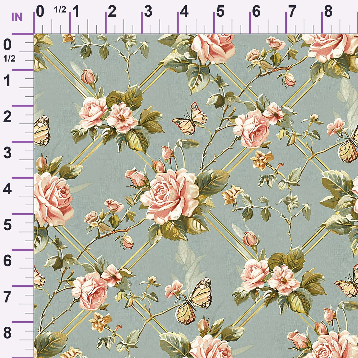 Heirloom Trellis Blooms Pattern 5 Minky Fabric