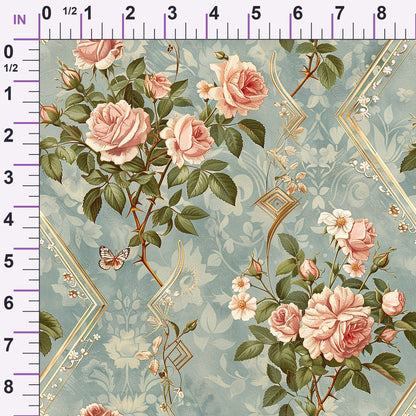 Heirloom Trellis Blooms Pattern 6 Minky Fabric