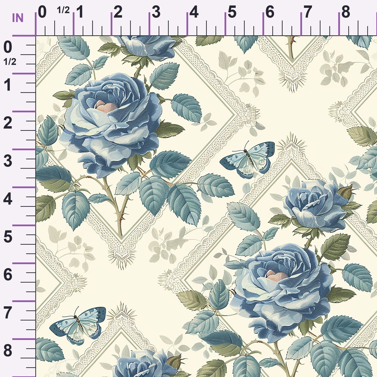 Heirloom Trellis Blooms Pattern 7 Minky Fabric