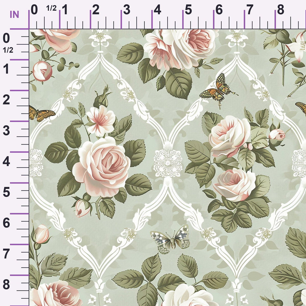 Heirloom Trellis Blooms Pattern 9 Minky Fabric