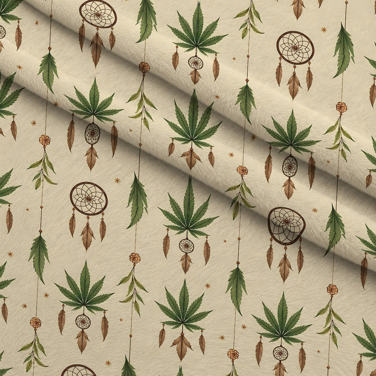 Hemp Dreamcatcher Pattern 1 Minky Fabric