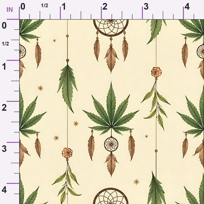 Hemp Dreamcatcher Pattern 1 Minky Fabric