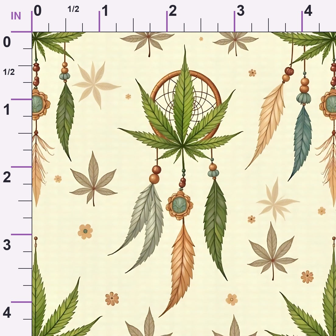 Hemp Dreamcatcher Pattern 10 Minky Fabric