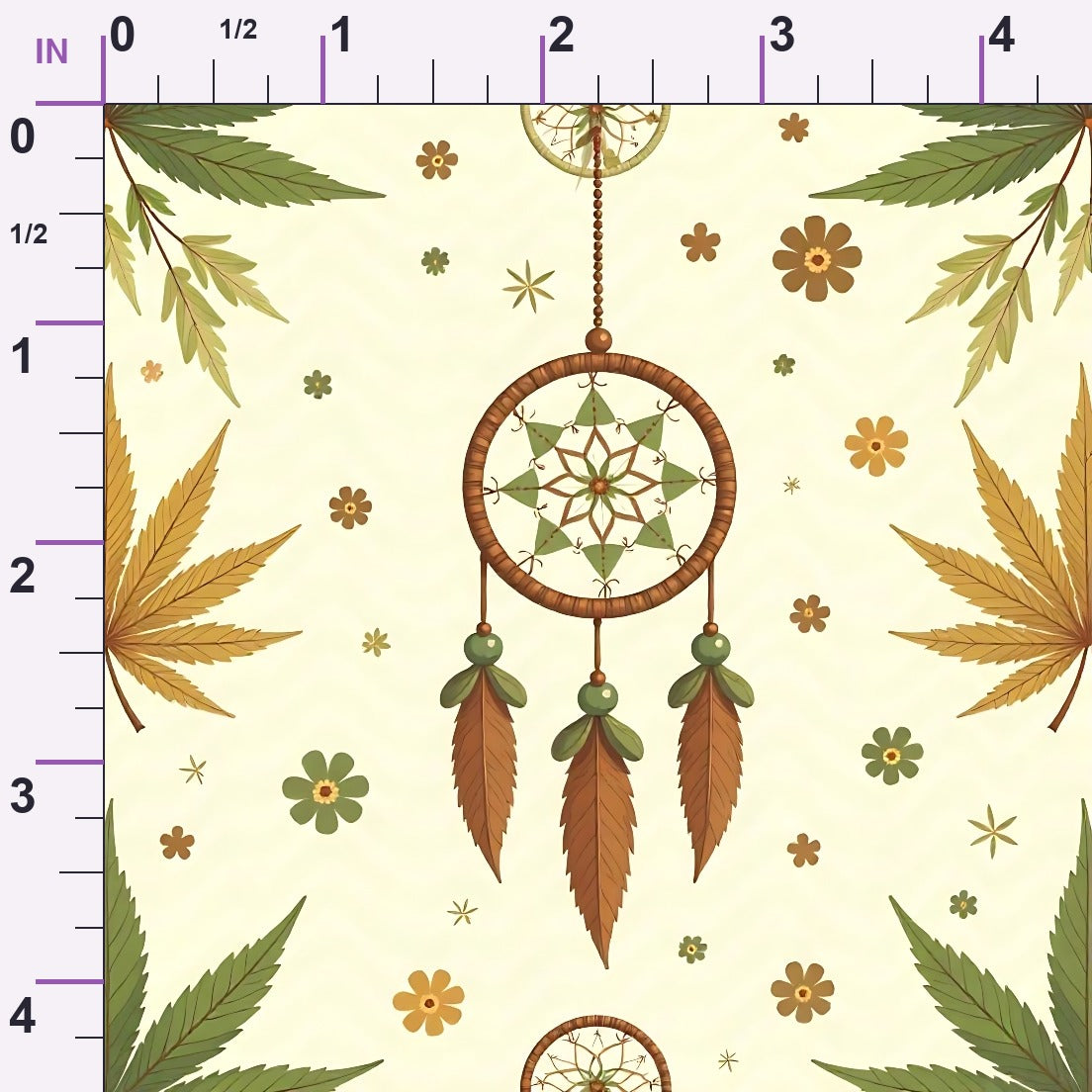 Hemp Dreamcatcher Pattern 12 Minky Fabric