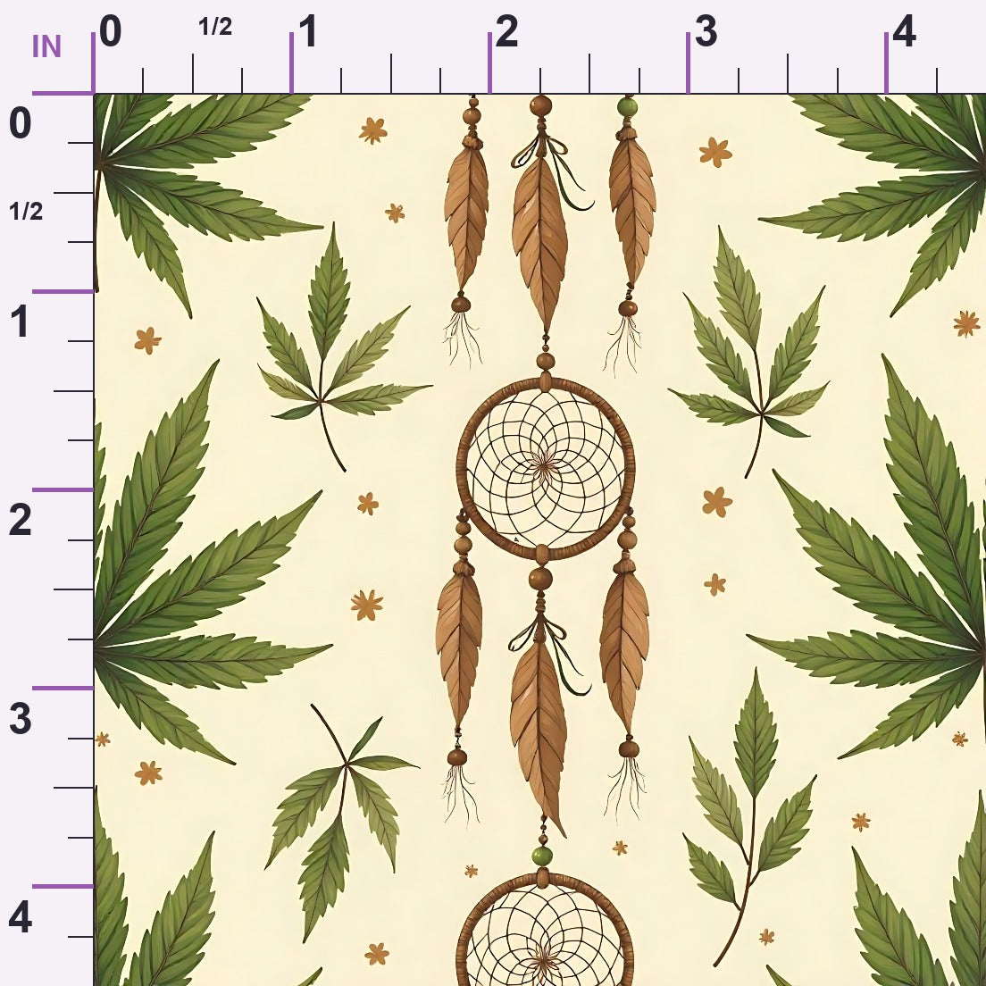 Hemp Dreamcatcher Pattern 2 Minky Fabric