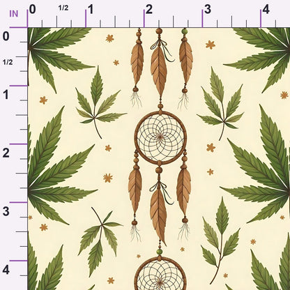 Hemp Dreamcatcher Pattern 2 Minky Fabric