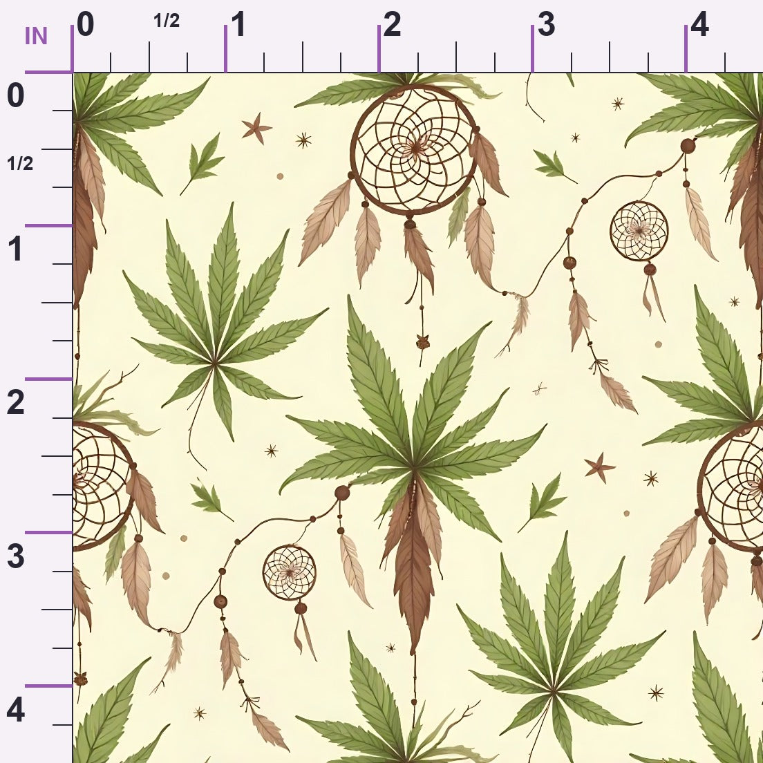 Hemp Dreamcatcher Pattern 3 Minky Fabric