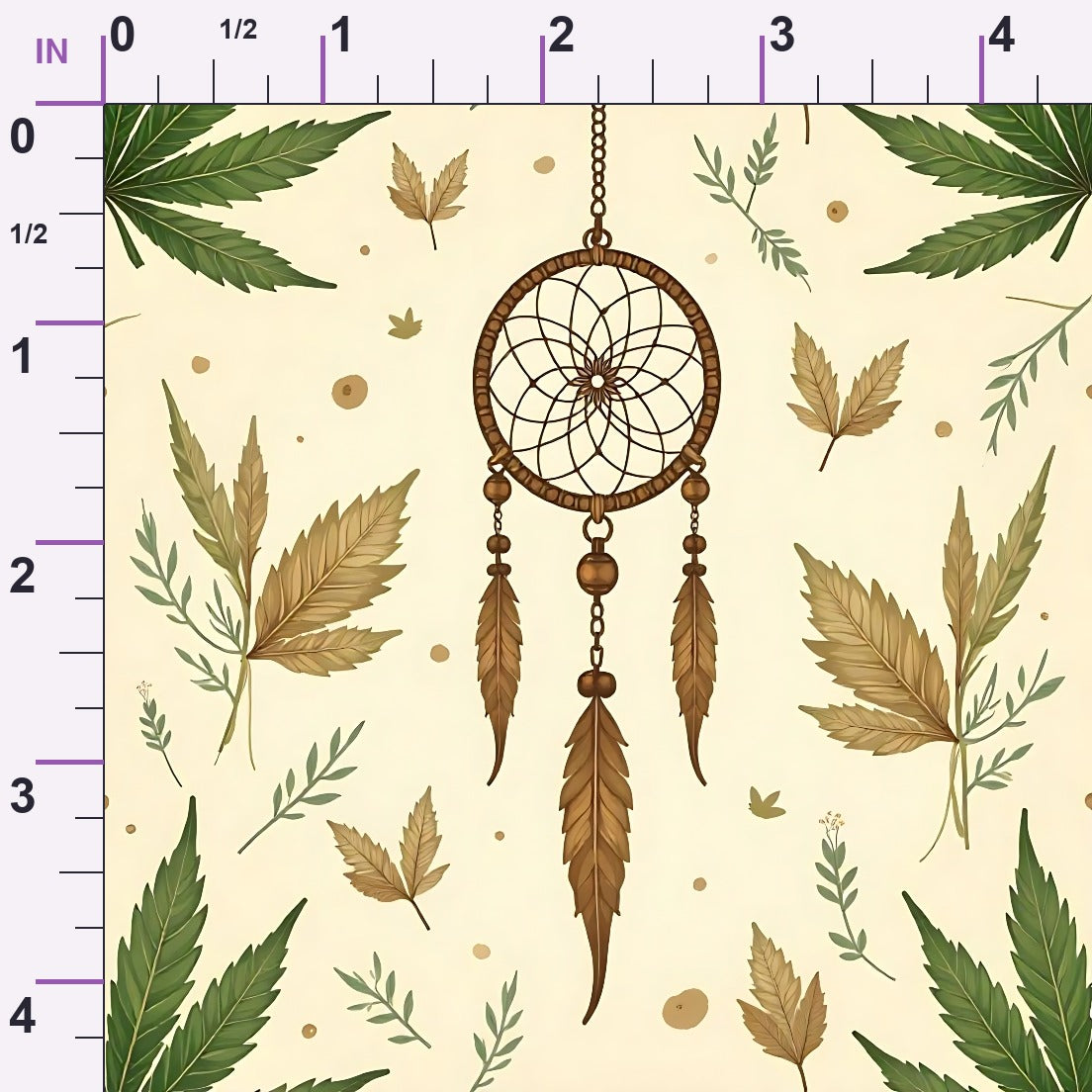 Hemp Dreamcatcher Pattern 4 Minky Fabric