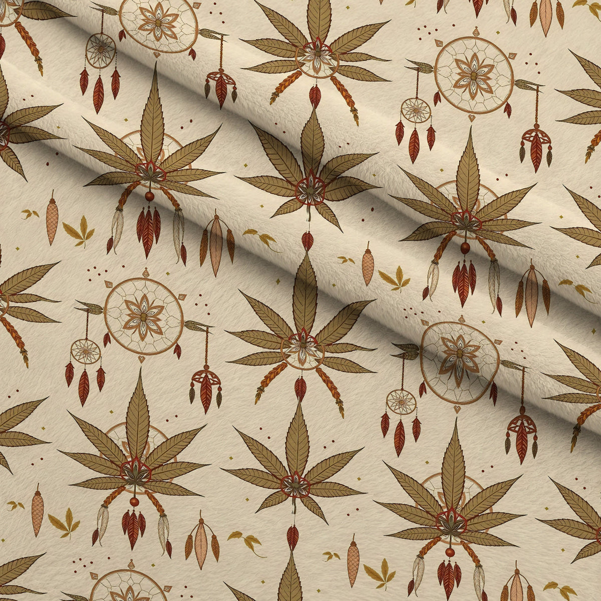 Hemp Dreamcatcher Pattern 5 Minky Fabric