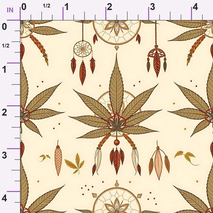 Hemp Dreamcatcher Pattern 5 Minky Fabric