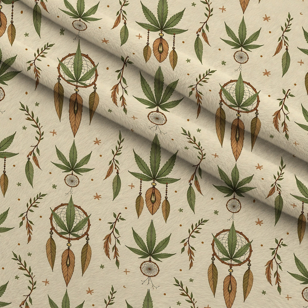 Hemp Dreamcatcher Pattern 6 Minky Fabric