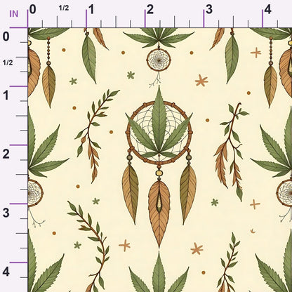 Hemp Dreamcatcher Pattern 6 Minky Fabric