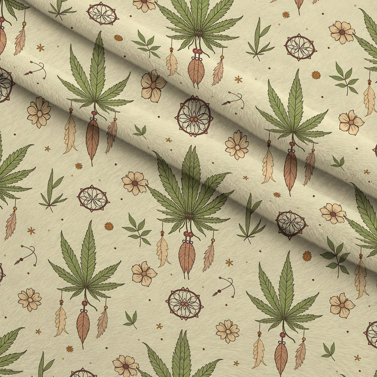 Hemp Dreamcatcher Pattern 7 Minky Fabric