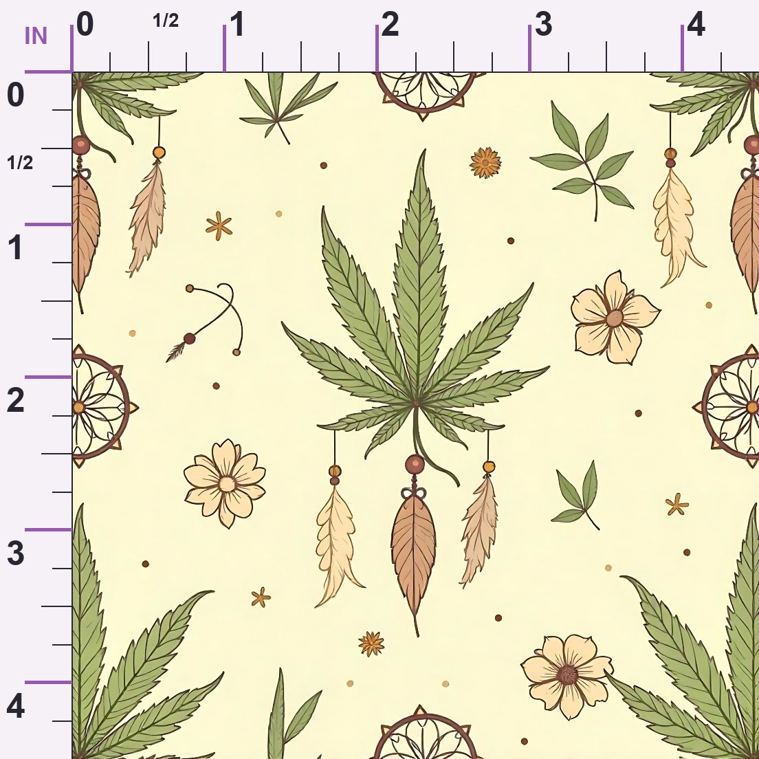 Hemp Dreamcatcher Pattern 7 Minky Fabric