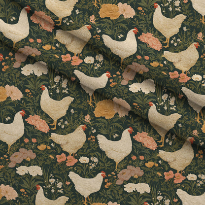 Henhouse Blooms Pattern 1 Minky Fabric