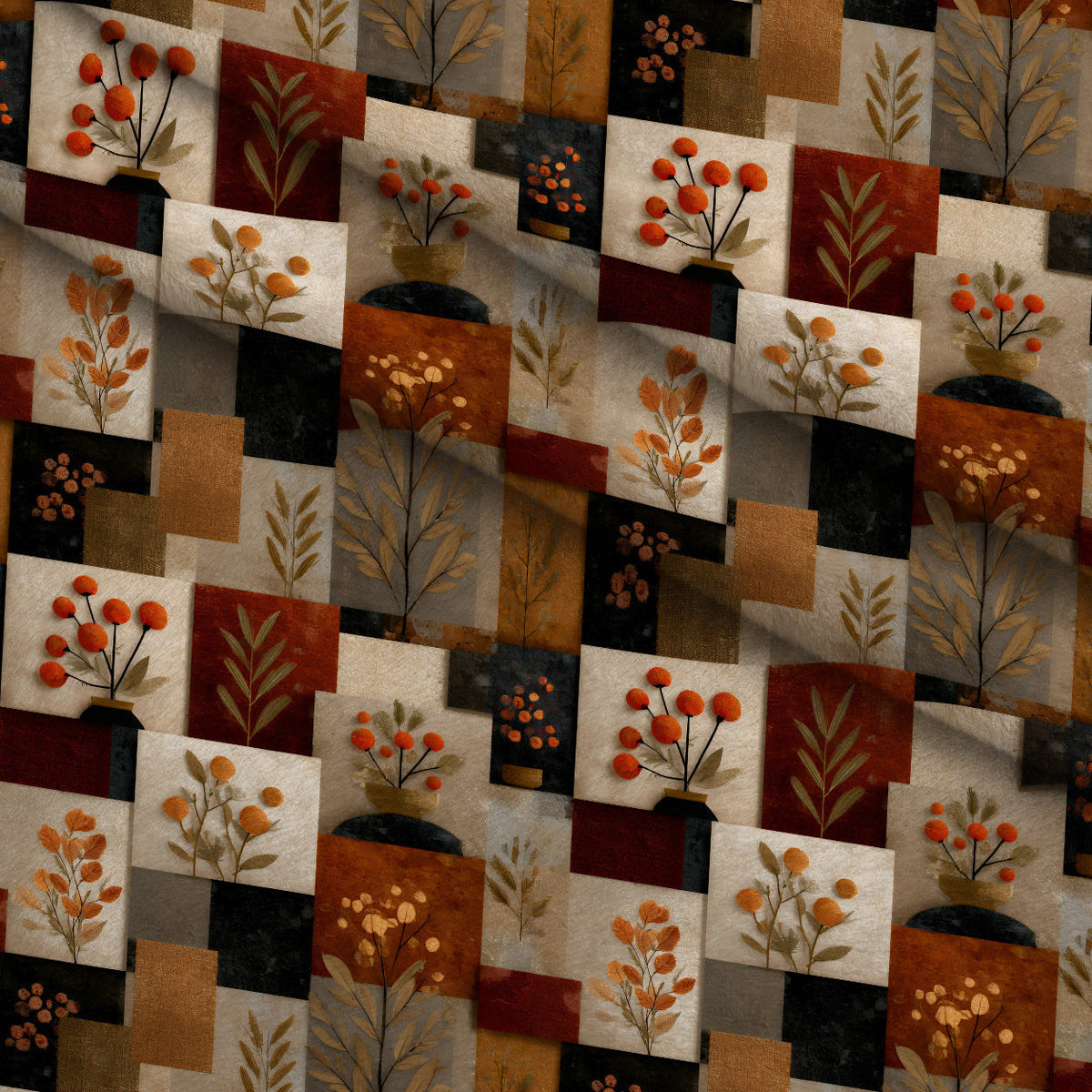 Herbarium Quilt Pattern 1 Minky Fabric