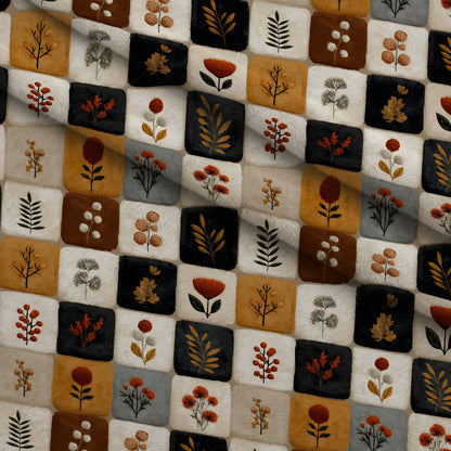 Herbarium Quilt Pattern 2 Minky Fabric