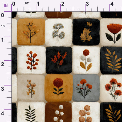 Herbarium Quilt Pattern 2 Minky Fabric