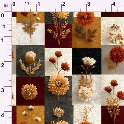 Herbarium Quilt Pattern 5 Minky Fabric