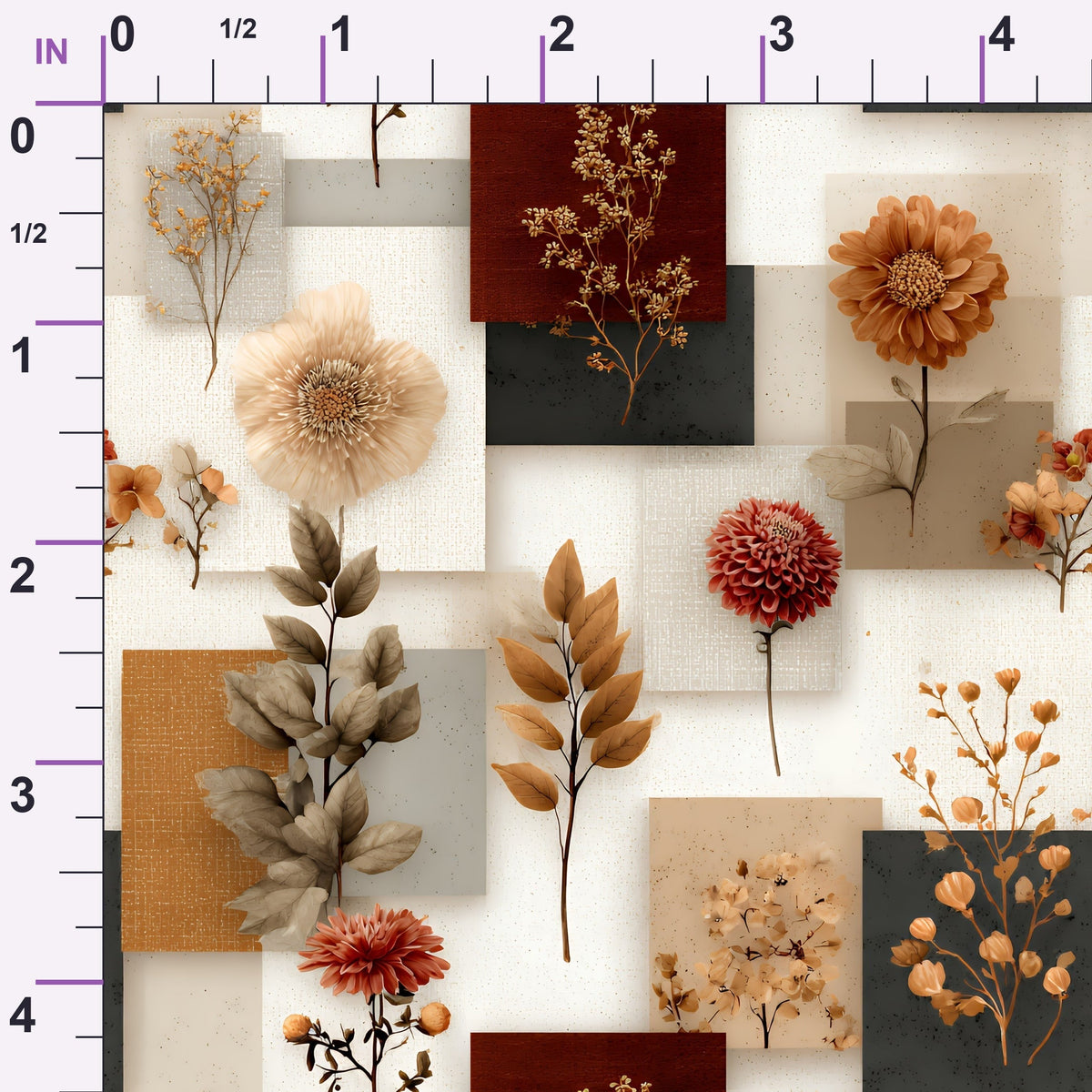 Herbarium Quilt Pattern 7 Minky Fabric